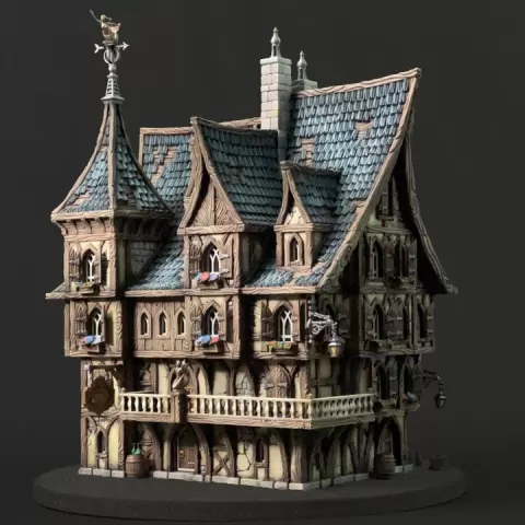 Golden Mermaid Inn / Tavern – Beyond Misty Hollow by Antigone Miniatures