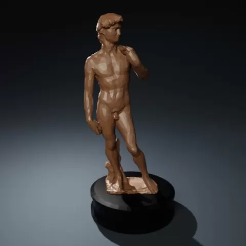 Low Poly David Statue