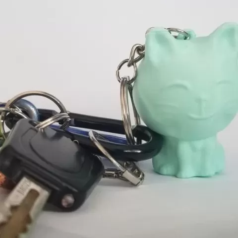 cat chibi keychain