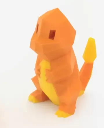 Low-Poly Charmander - Multi and Dual Extrusion version