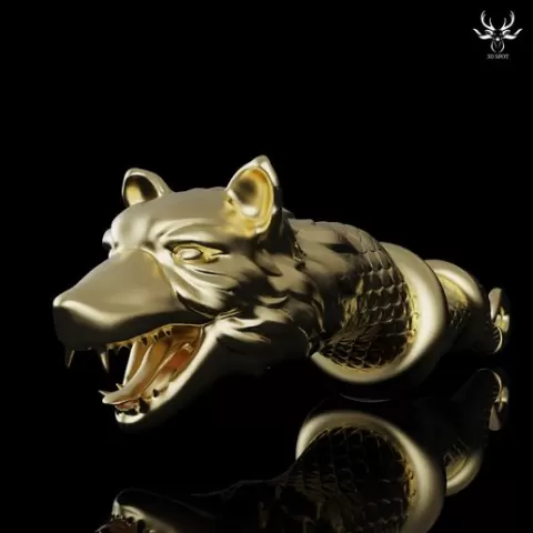 Dacic Wolf Keychain