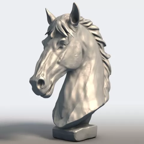 Przewalski's Horse Head Bust - Wild Horse Sculpture - 1xMerch