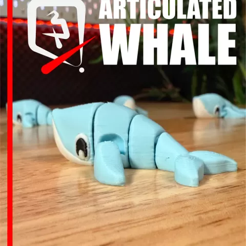 Articulated Whale — The Gentle Giant of the Desk-Top Deep by Plastic 3d