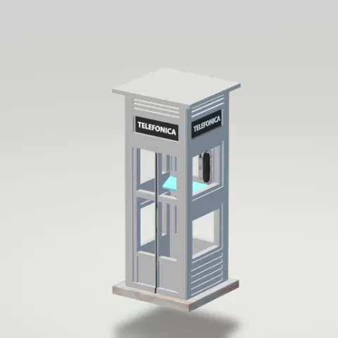 HO scale telephone box