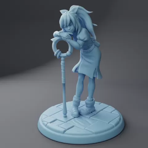 Arielle the Mage ( Female Sorcerer / Human Wizard with Familiar / Mage / Sorcerer ) by Twin Goddess Miniatures