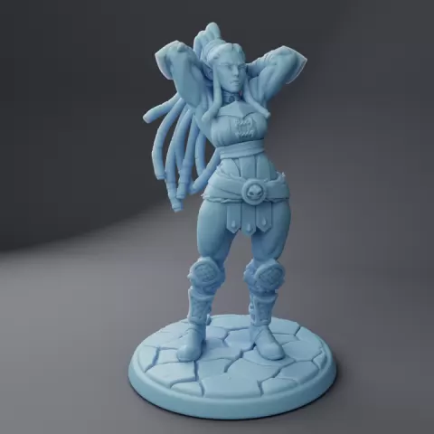 Brekya the Orc Fighter ( Female Orc Monk / Brawler / Fighter / Bandit ) by Twin Goddess Miniatures