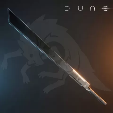 Dune movie 2021 2024 sword of Duncan Idaho 3D model for cosplay