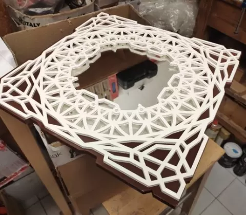Arabic style mirror frame