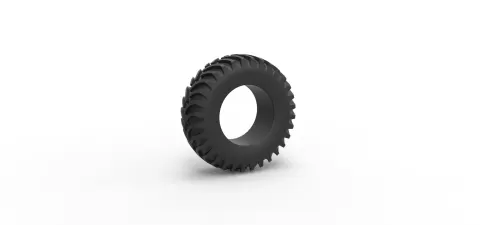 Tractor tire 27 Scale 1:25 - 3DTechDesign