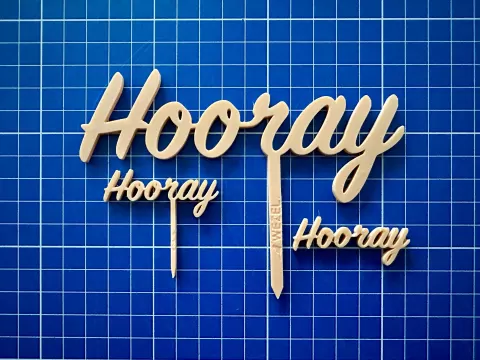 Hooray cake topper/cupcake topper - studio WES