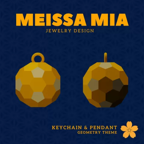 02. Chamfered Dodecahedron Earring – 28. Chamfered Solids Necklace and Earring - Girl's Fashion Accessories