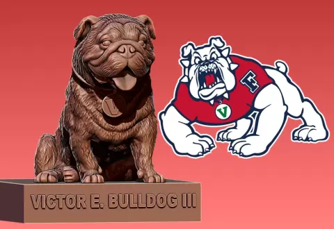 NCAA - Fresno State Bulldogs MASCOT STATUE - 3D PRINT - KHUONGTAINANG