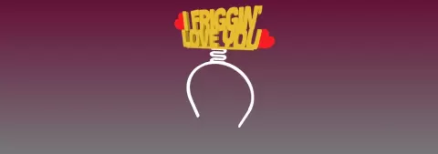 Valentines - I Friggin' Love You Bouncy Headband - Bored3D