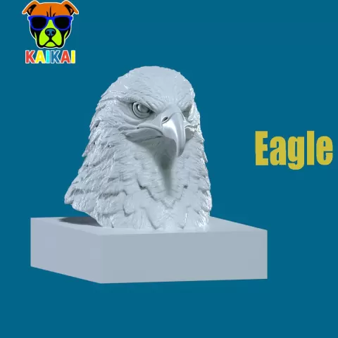 Eagle bust - Hawk head model - 3D print - Rubber Duck