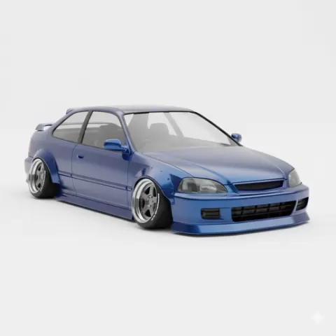 Slammed hondaa Civic, car, rc car, bmw, mercedes w140, z4 e85, škoda octavia 3, off road, kart, bumper, handbrake, rally, racing, sim racing, car part, car model, vehicle model, scale car, automotive, electric car, wheel