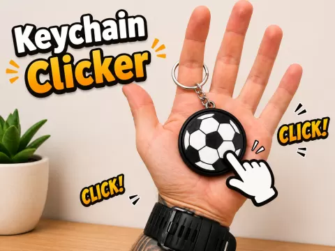 Soccer ball fidget clicker toy