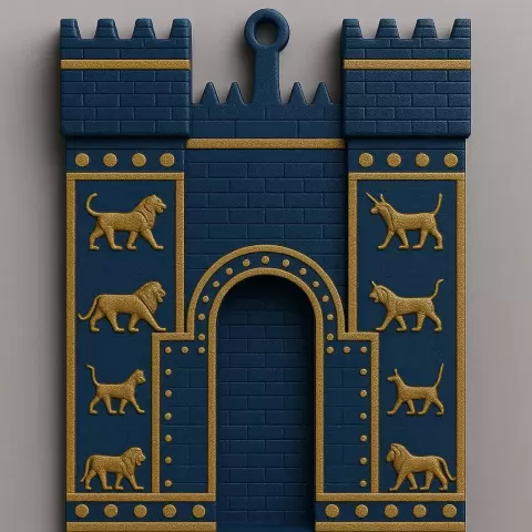 Ishtar gate keychain - Ziad alsarraf