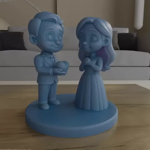 Wedding Couple 3D Printable STL Model - HIve