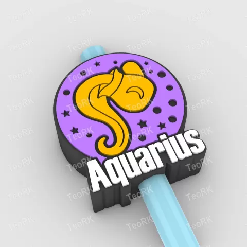 Straw Topper aquarius - signs of the zodiac - horoscope - TeoRk
