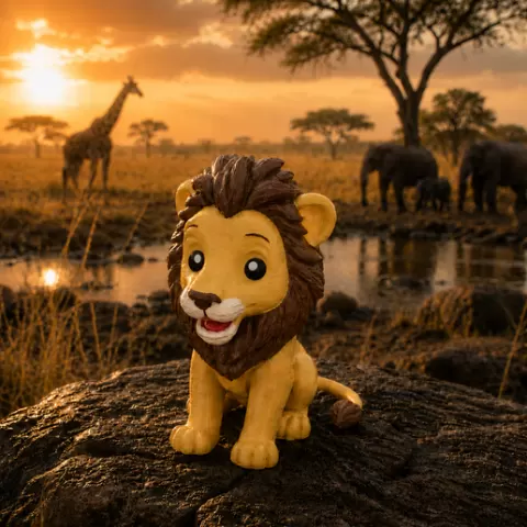 Cute Lion STL | Stylized 3D Printable Model