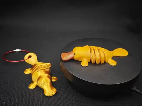 一体打印鸭嘴兽活动钥匙链