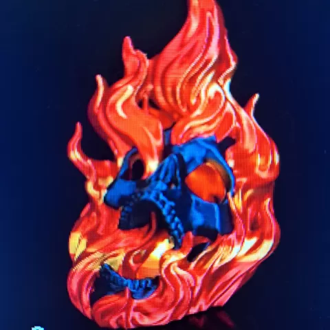 flame skull candle holder - Hashcach
