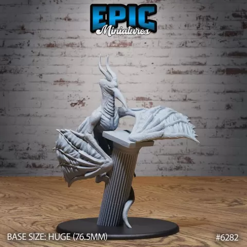 Cyclops Wyvern Column / Dragon Serpent Hybrid / One Eye Monster / Winged Giant Drake / Draconic Reptile Creature / Dragonborn Beast Encounter by Epic-Miniatures