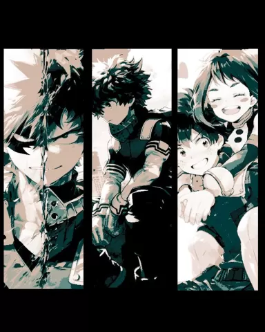 Fan Art of My Hero Academia hero Izuku Midoriya - Deku - Set of 3 bookmarks