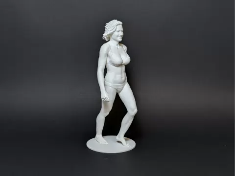 Summer Beach Bikini Woman - 3D Coloring Edition