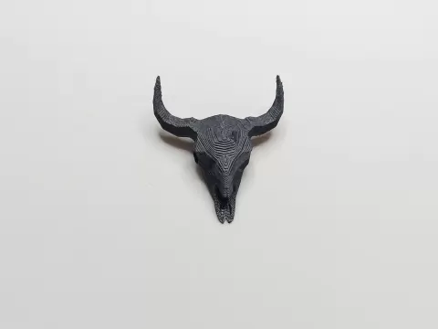 Bison Skull Fridge Magnet