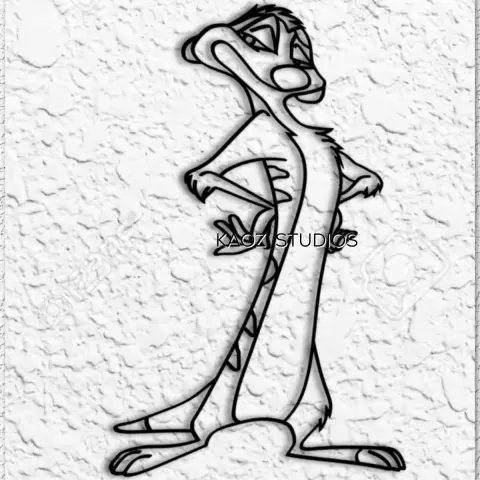 Timon the Meerkat wal lart The Lion King decor Disney Fanart
