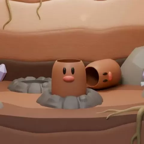 Diglett Mug - TriDimen Studio