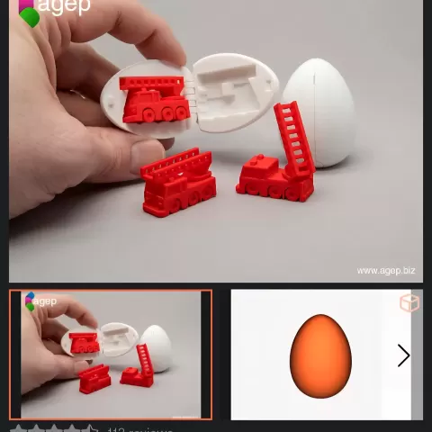 Tiny Fire Truck In Egg - Alex Oates