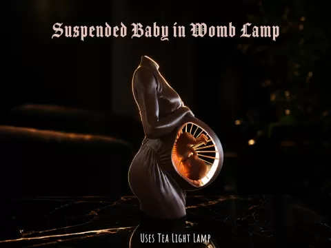 Suspended Baby in Mom's Womb (Tea Light Lamp) - Mother's Day - 3DMakerSpaceOfficial