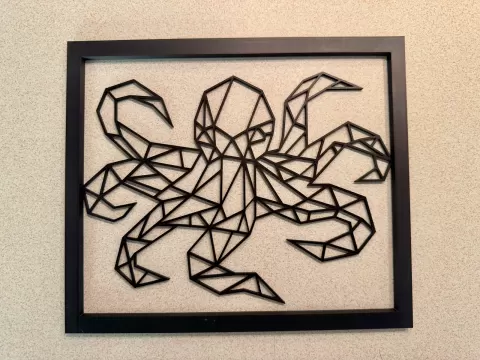Geometric Octopus Wall Art