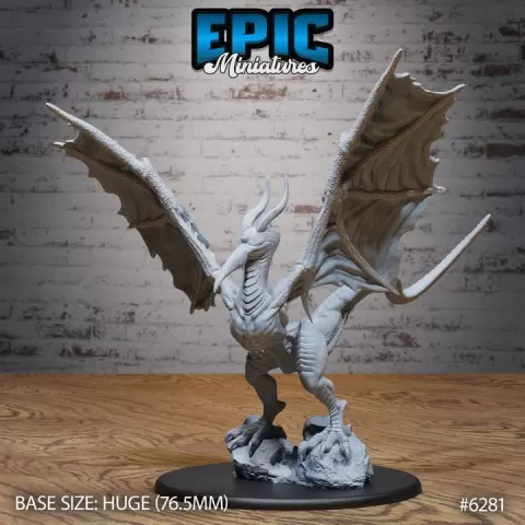 Cyclops Wyvern Attack / Dragon Serpent Hybrid / One Eye Monster / Winged Giant Drake / Draconic Reptile Creature / Dragonborn Beast Encounter by Epic-Miniatures