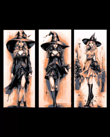 Halloween Fashion can be a Witches Treat Year round - Set of 3 Bookmarks