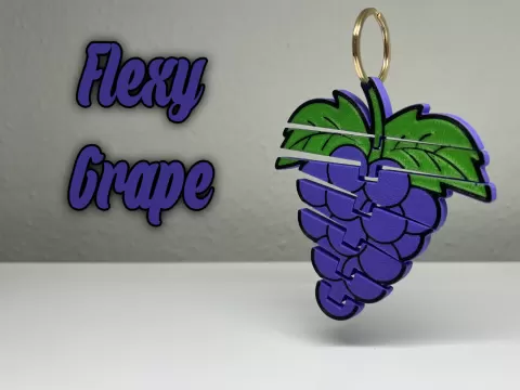 Flexy Grape Keychain - Flexible Fidget Toy
