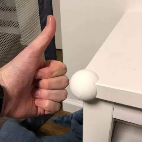 Ikea Hemnes corner protector for baby.