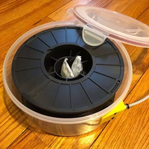 Filament Container Outlet with Bowden