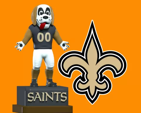 NFL - New Orleans Saints Mascot Gumbo Statue - 3d print - KHUONGTAINANG