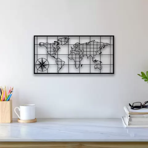 World Map Wall Art - OALPO