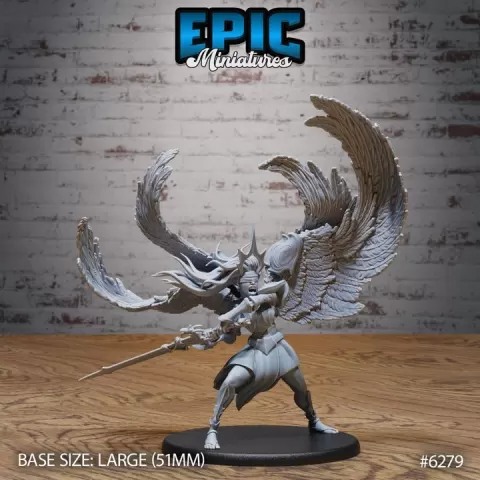Zariel Angel Prime Swing / Planetar Soldier / Holy Angelic Warrior / Heavenly High Guardian / Magical Power Fighter / Winged Cloud Celestial / Divine Proxy by Epic-Miniatures