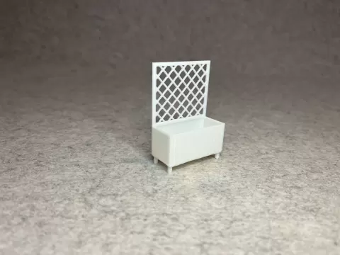 Dollhouse planter trellis miniature house