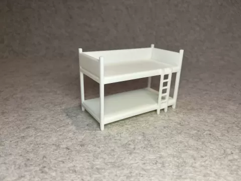 Dollhouse bunk bed miniature house