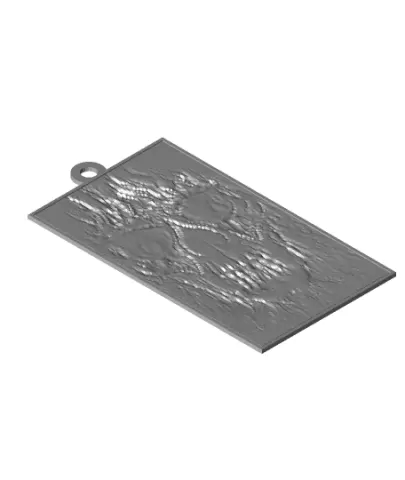 Lithophane crâne brûle