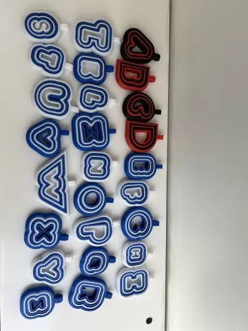 fidget alphabet keychain