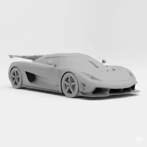 Koenigsegg Jesko, car, vehicle, automobile, supercar, sportscar, coupe, sedan, racing, car STL, model car