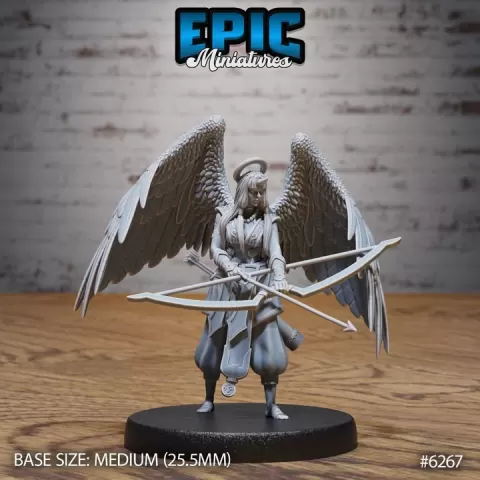 Angel Monk Bow / Female Priest / Angelic Soldier / Heavenly Kung Fu Warrior / Magical Power Fighter / Winged Celestial / Divine Proxy Encounter by Epic-Miniatures