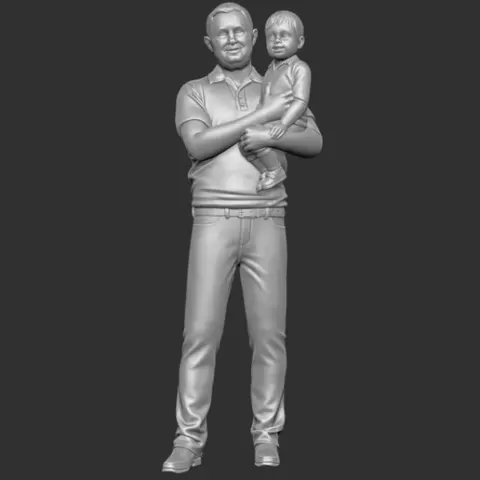 DIORAMA man with a child